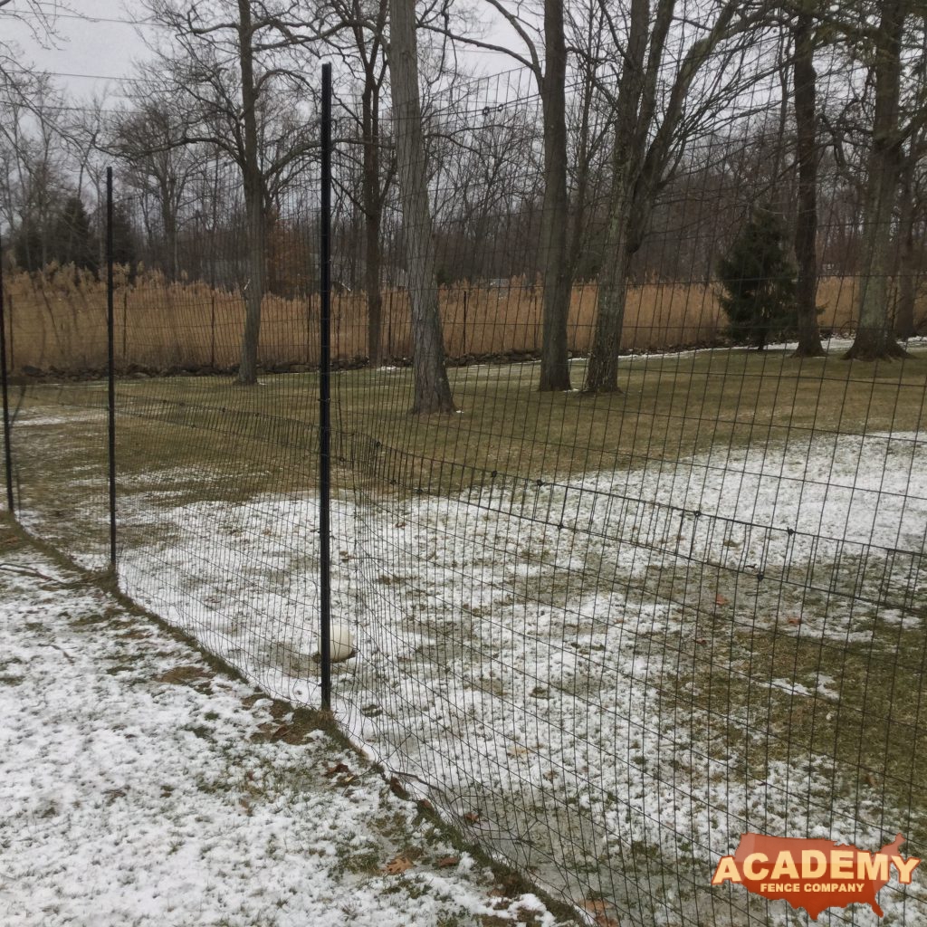 8' Black Welded Wire Deer Fence installed by Academy Fence Company in Madison, NJ.