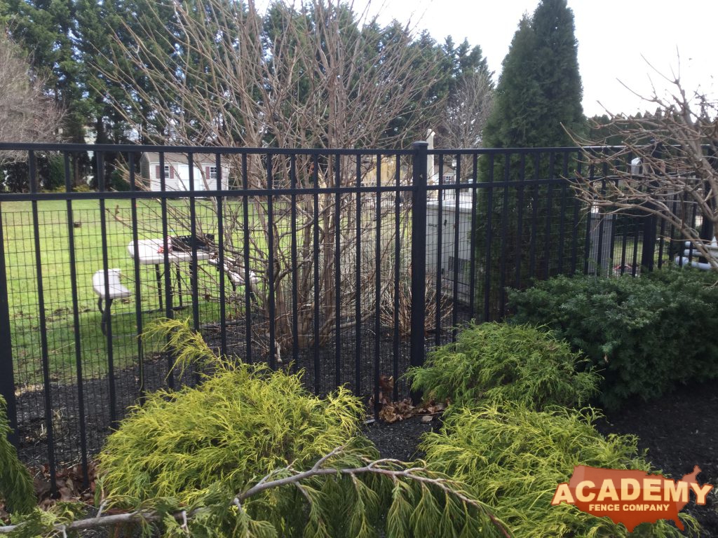 Aluminum Picket Fence Welded Wire Mesh Vinyl Coated Residential Installation Academy Fence Company Manasquan NJ