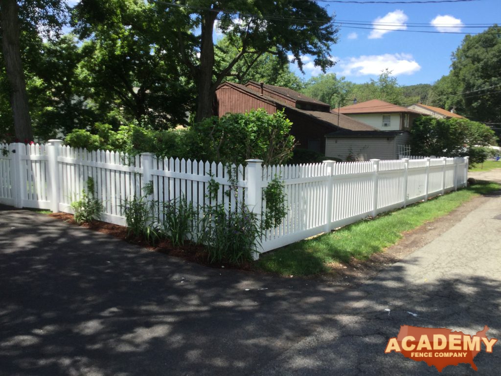 PVC Fence Spaced Picket Residential Morris County New Jersey