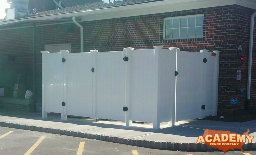 Golf Course Vinyl PVC Privacy Fence Installation Academy Fence Company Short Hills New Jersey Essex County