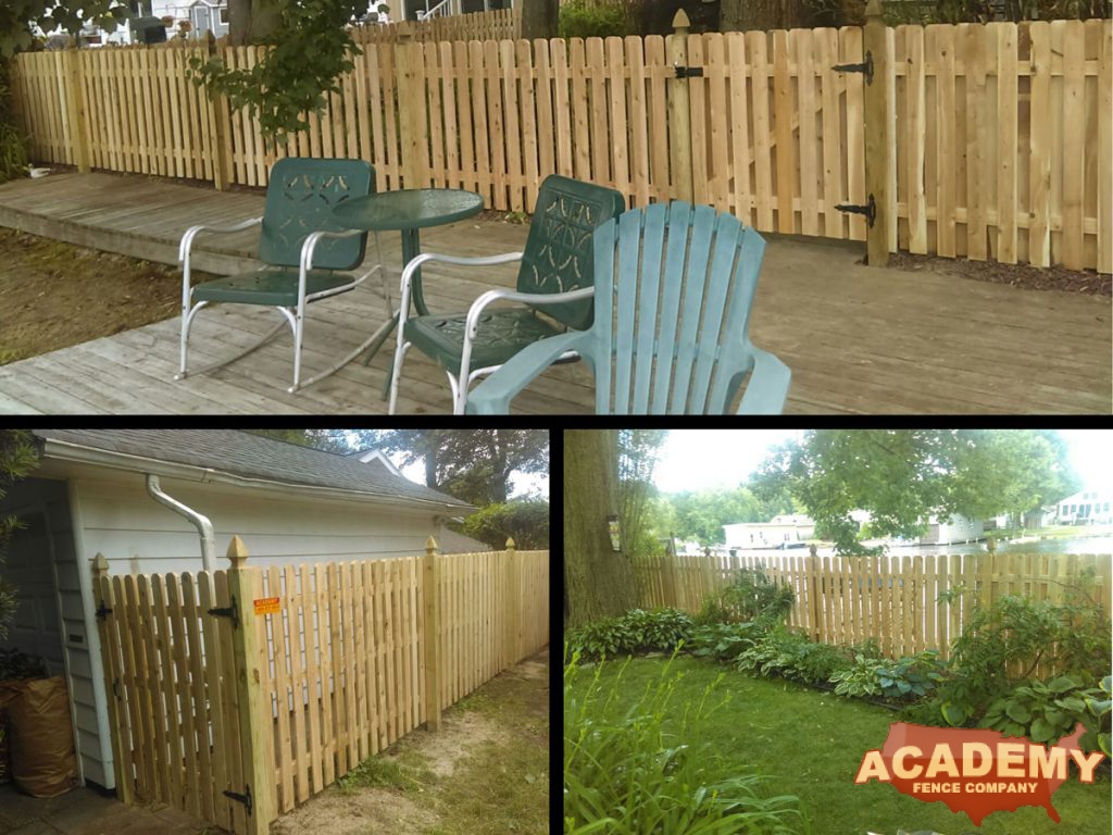 4ft and 5ft board on board cedar fence installed by Academy Fence Company in Hopatcong NJ - Sussex County