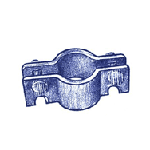 Chainlink fittings: Galvanized drop fork clamp