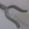 Chainlink fittings: Galvanized fork gate latch