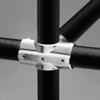 Speed rail quick slip on railing fittings # 13E - Side Outlet Cross