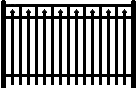 200 Industrial Style  Aluminum Fence