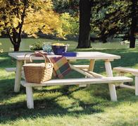 Log Picnic Table