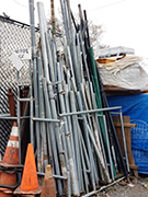 used, discounted and cheap fence material in stock. wood sections, chain link material, pipes, gates and posts.