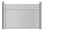 Tongue &  Groove Privacy Wood Fence Solid, Lattice and Diamond Top.