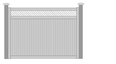 Tongue &  Groove Privacy Wood Fence Solid, Lattice and Diamond Top.