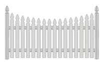 Spaced Picket Wood Fence Concave French Gothic