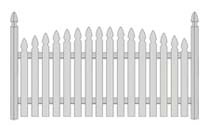 Spaced Picket Wood Fence Convex French Gothic Pool Code