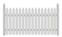 Spaced Picket Wood Fence Straight On Top French Gothic Pool Code