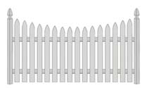 Spaced Picket Wood Fence Concave Gothic Point