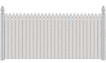 Solid Board Privacy Wood Fence French Gothic Straight on Top