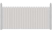 Solid Board Privacy Wood Fence Gothic Point Straight on Top