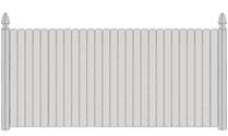 Solid Board Privacy Wood Fence Slant Ear Straight on Top