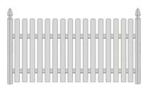 Spaced Picket Wood Fence Straight On Top Slant Ear