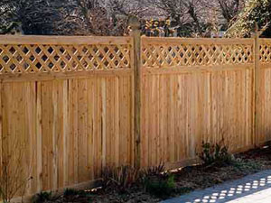 Diagonal Lattice Top Decorative Fence Section