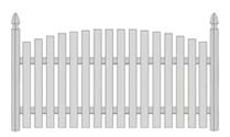 Spaced Picket  2 1/2 in - Convex - Flat